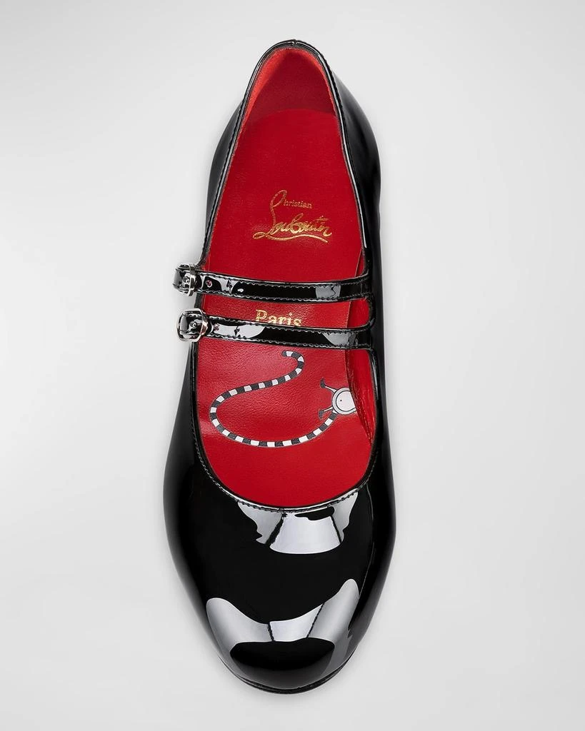 Christian Louboutin Girl's Jane Patent Leather Ballerina Shoes, Toddlers/Kids 4