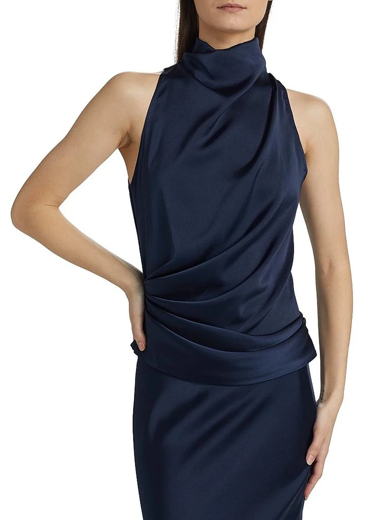 PRABAL GURUNG Draped Satin Sleeveless Top 3