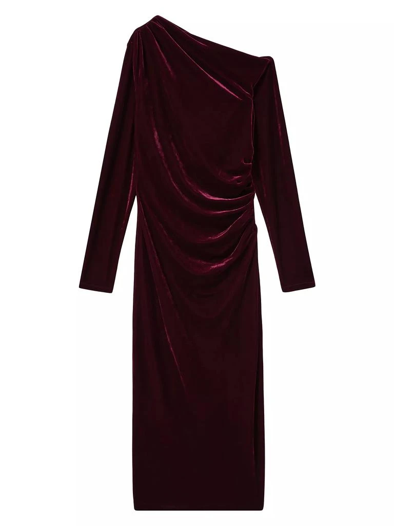 REISS Brooke Stretch Velvet Maxi Dress 1