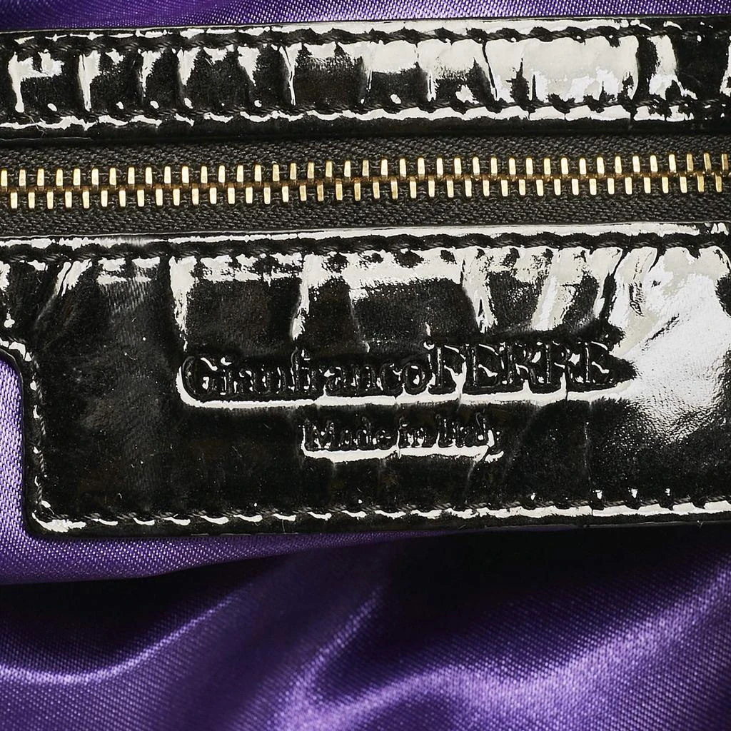 Gianfranco Ferre Gianfranco Ferre Black/White Zebra Effect Straw Tassel Hobo 8