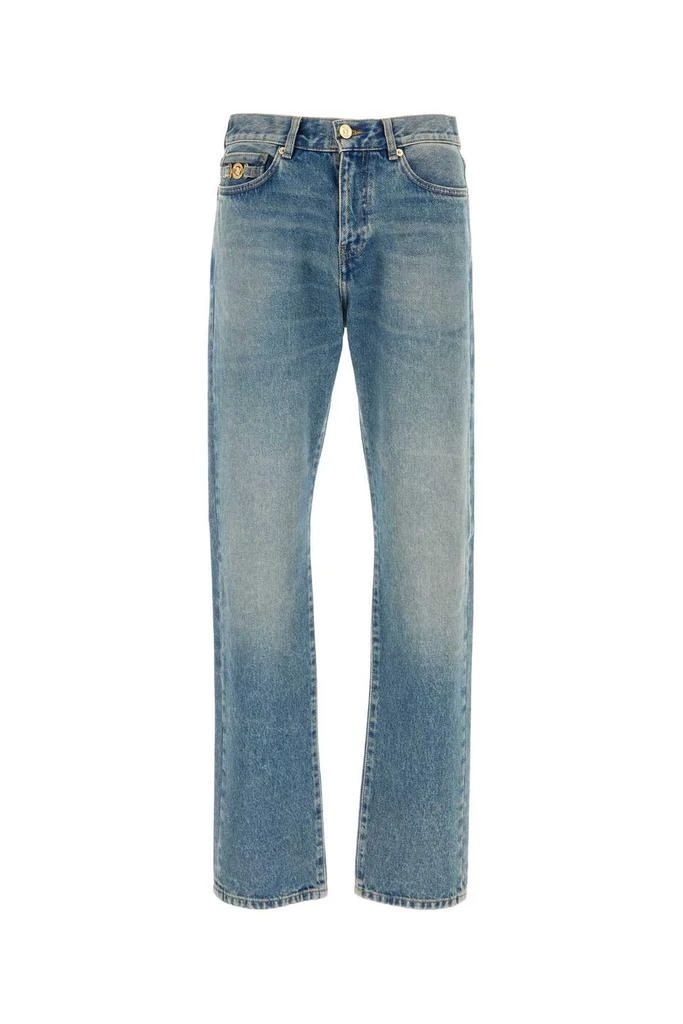 Versace Versace Logo Patch Straight-Leg Jeans 1