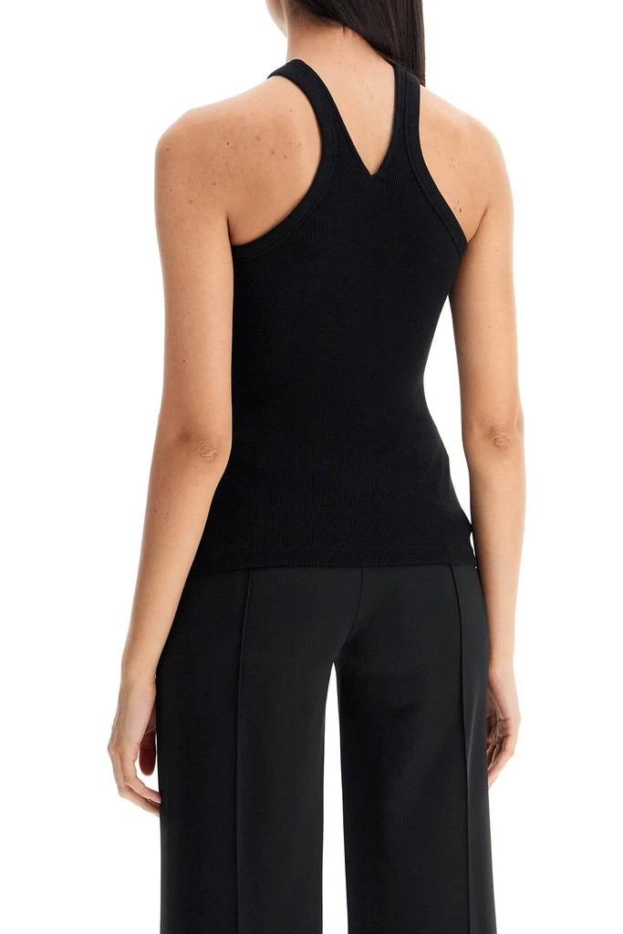 courreges Women's Ribbed Tank Top With Zipper On The Neckline 3