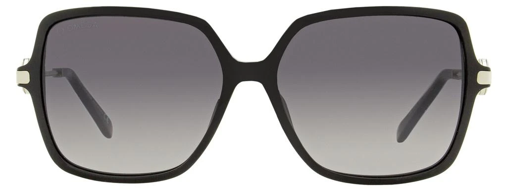 Omega Omega Women's Square Sunglasses OM0033 01C Black/Rhodium  59mm 2