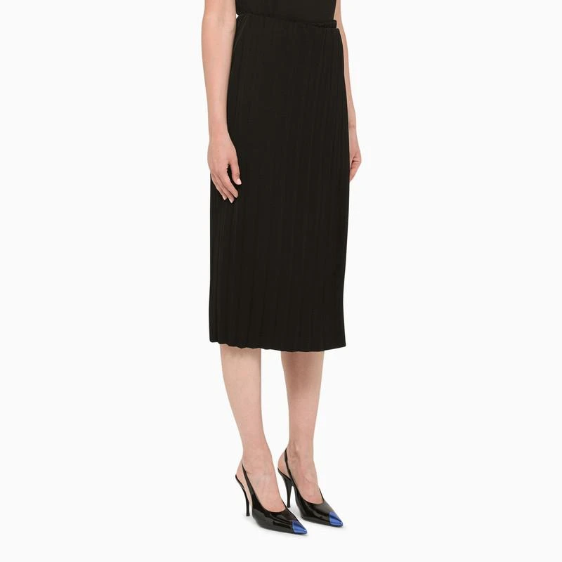 Balenciaga Black pleated midi skirt 4