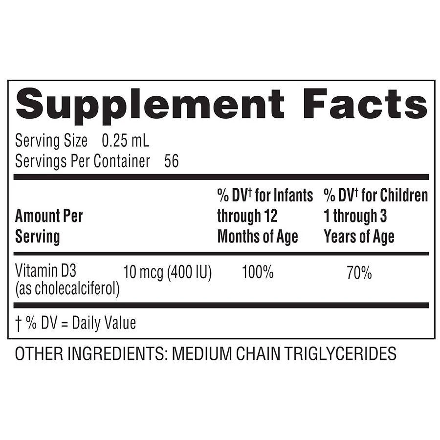 ZarBee's Naturals Baby Vitamin D Supplement Fragrance-Free 5