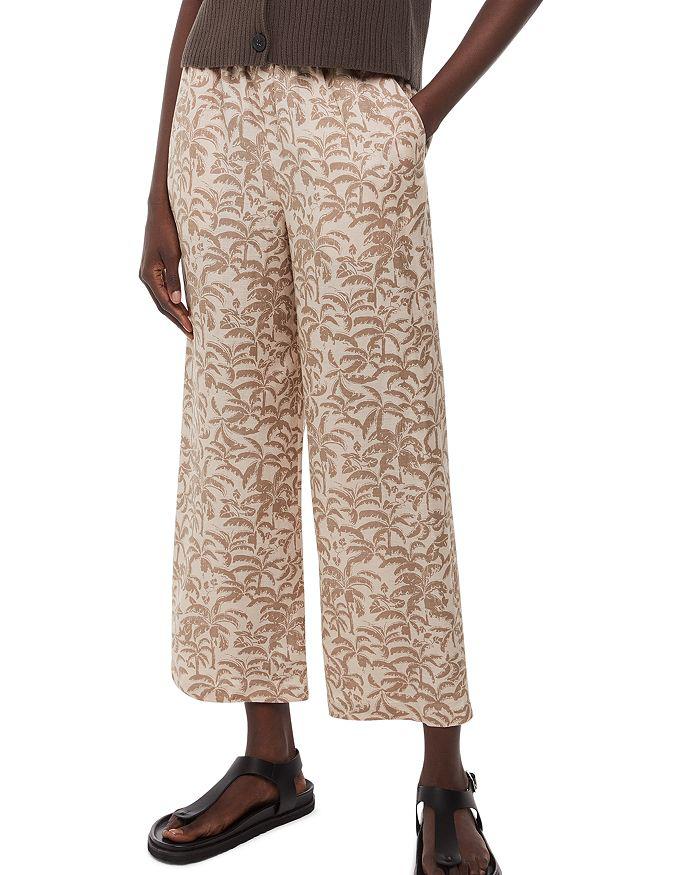 Whistles Palm Print Cropped Trousers