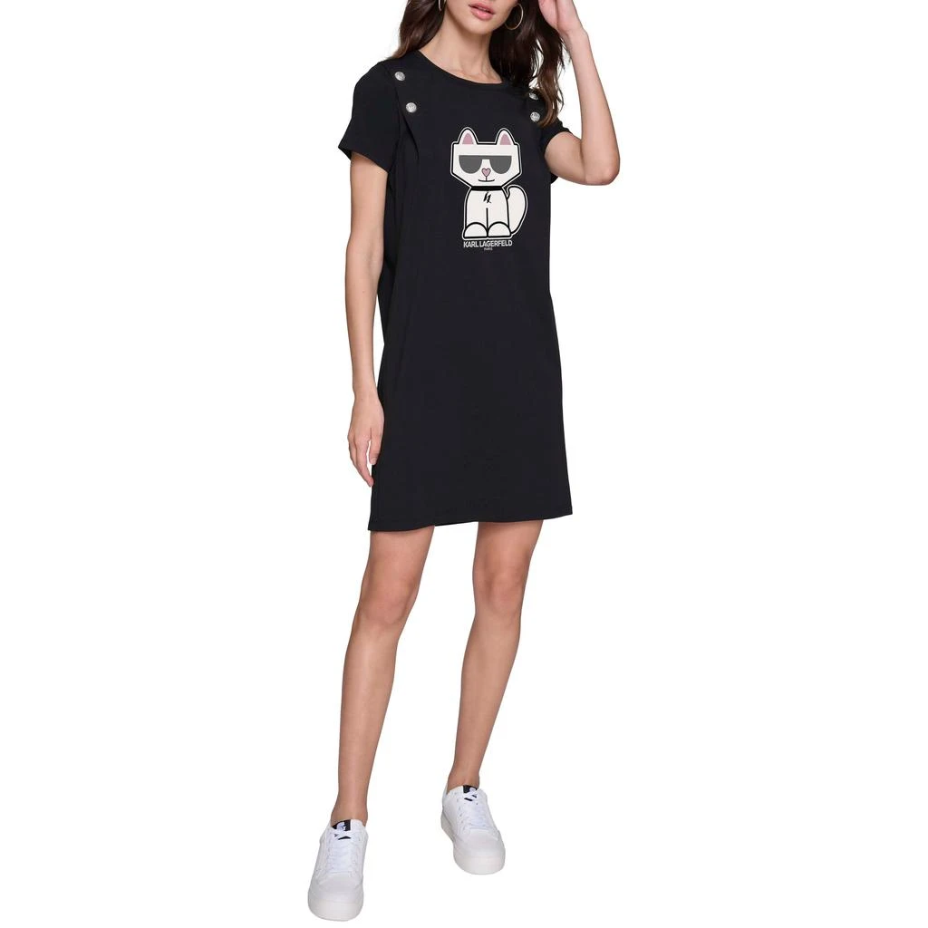 Karl Lagerfeld Paris CHOUPETTE TEE DRESS WITH BUTTONS 1