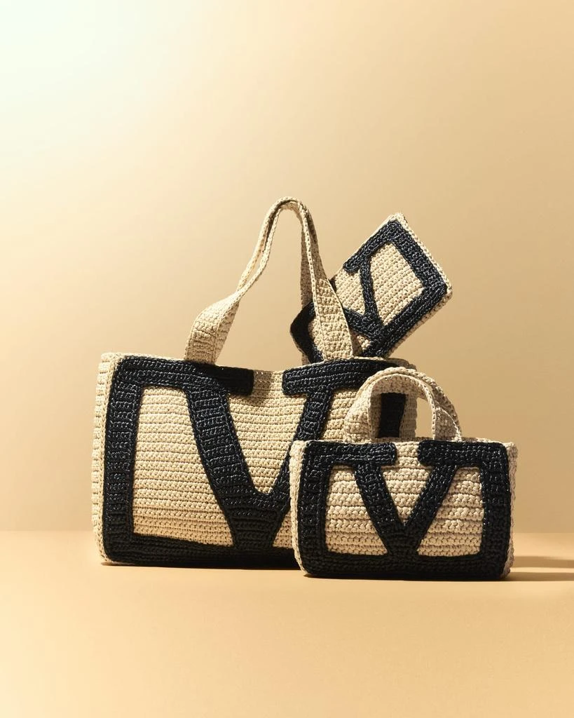 Valentino Viva Superstar Crochet Raffia Small Tote Bag 6