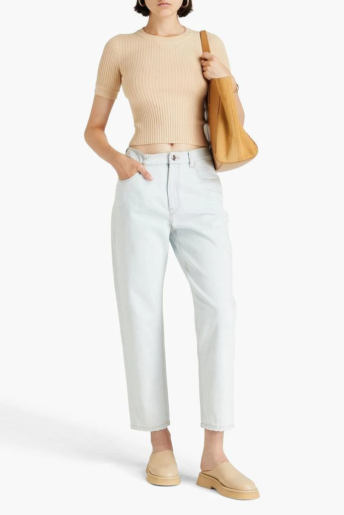 Naadam Ribbed silk and cashmere-blend top 2