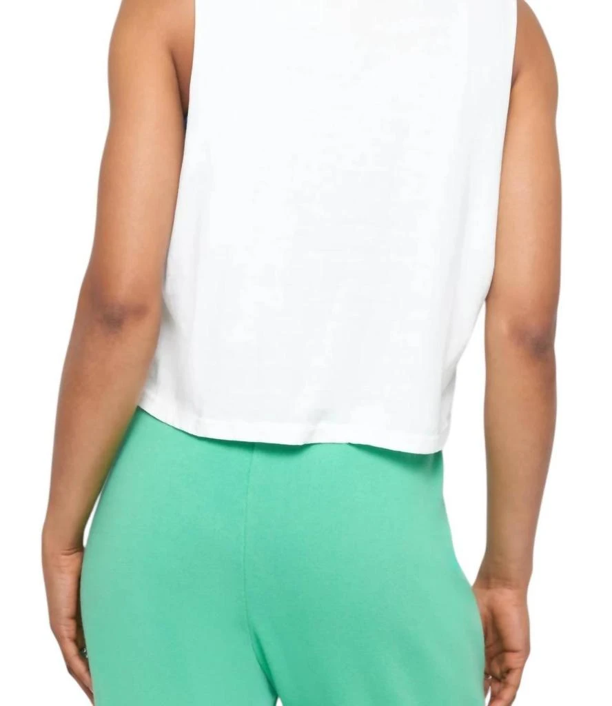 Spiritual Gangster Radiate Callie Crop Tank Top In White 3