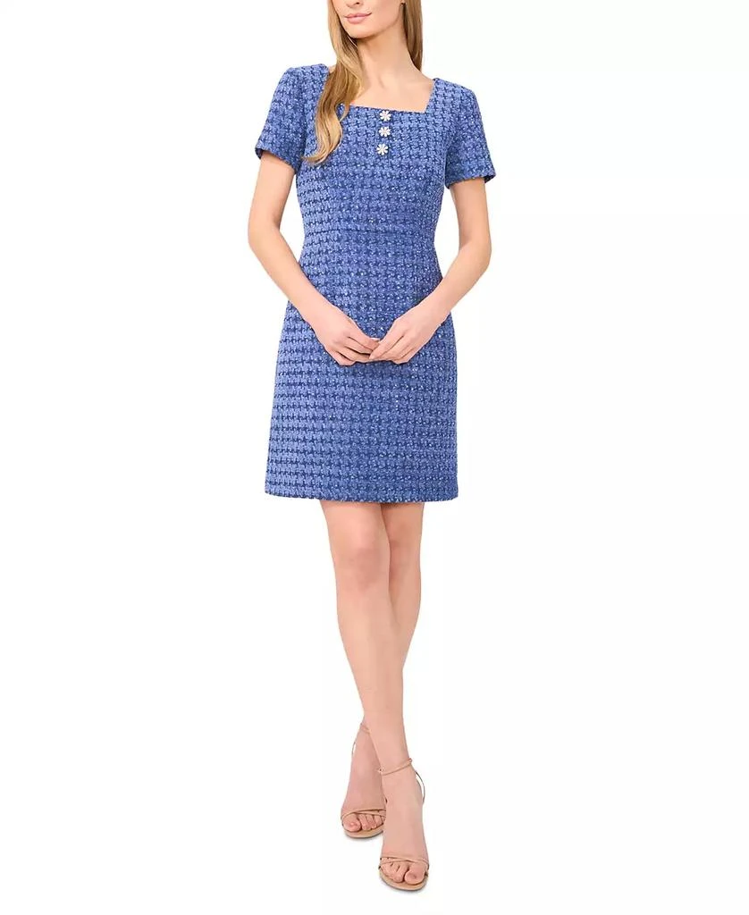 CeCe Women's Button Tweed Mini Dress 1