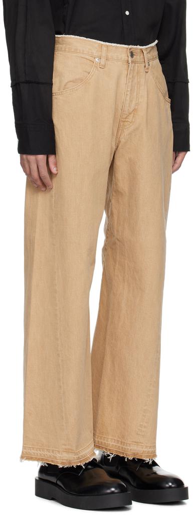JieDa Beige 3D Jeans