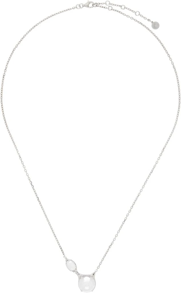 Alan Crocetti Silver Clear Drip Necklace 1