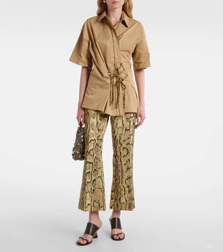 Dries Van Noten Leather wedge mules 3