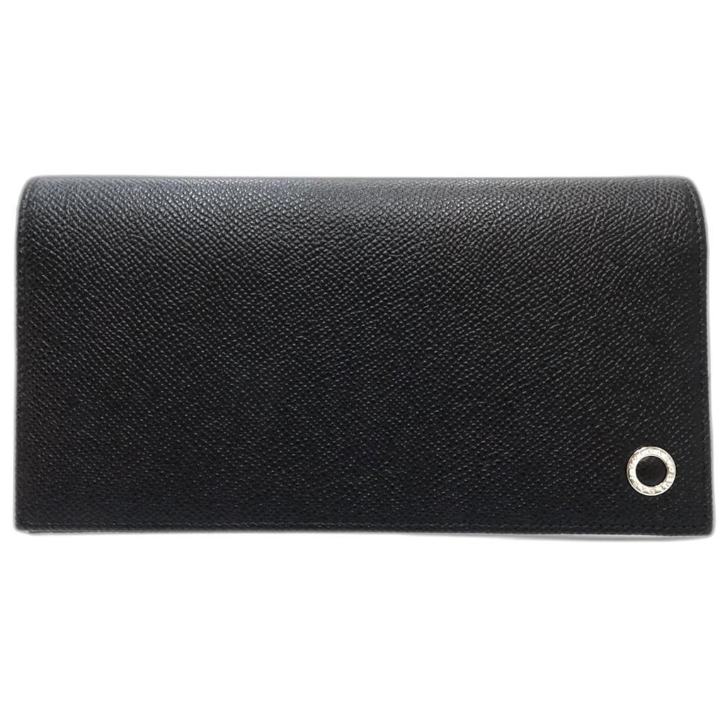 BVLGARI Royal blue Leather Long Wallet (Bi-Fold) (Pre-Owned)