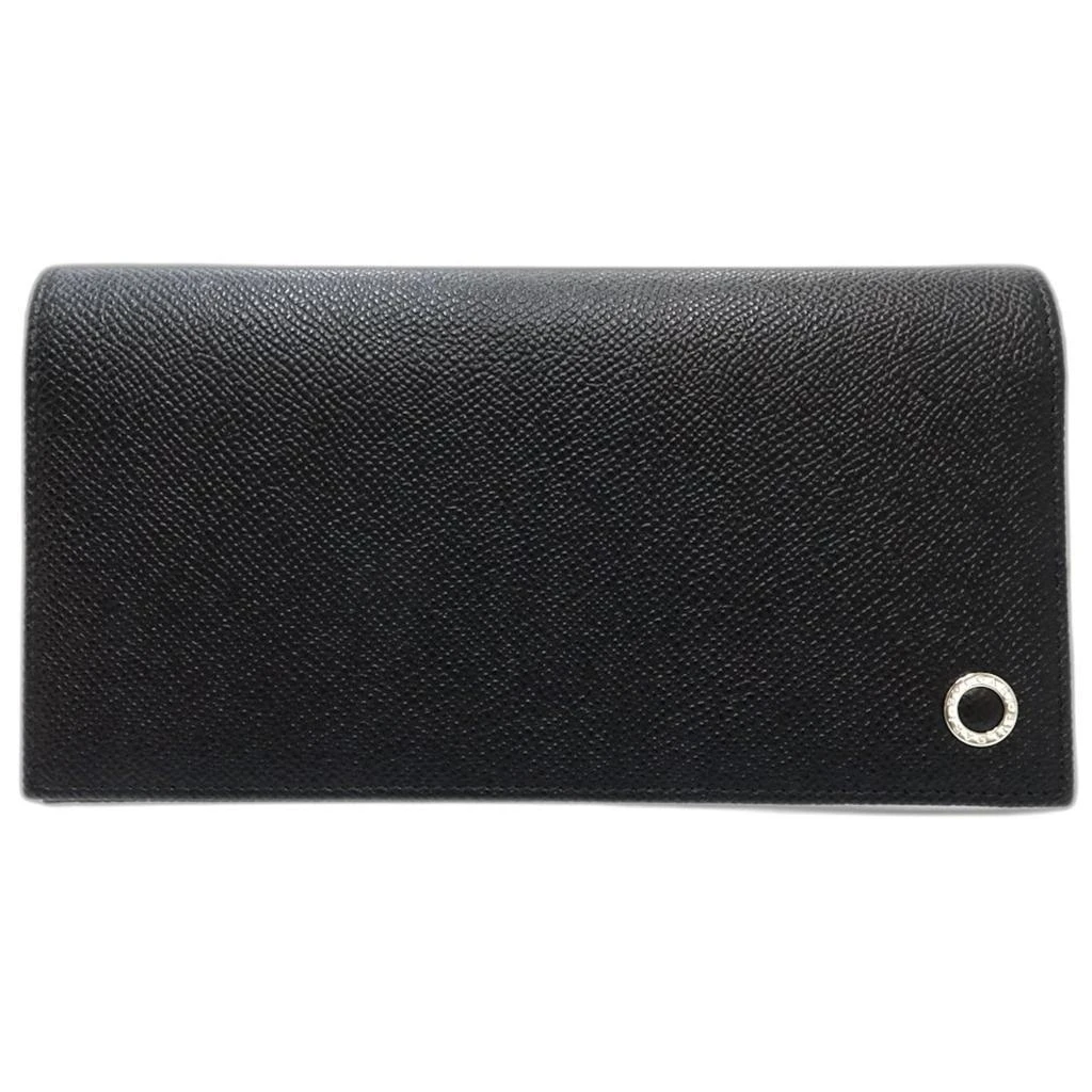BVLGARI Royal blue Leather Long Wallet (Bi-Fold) (Pre-Owned) 1