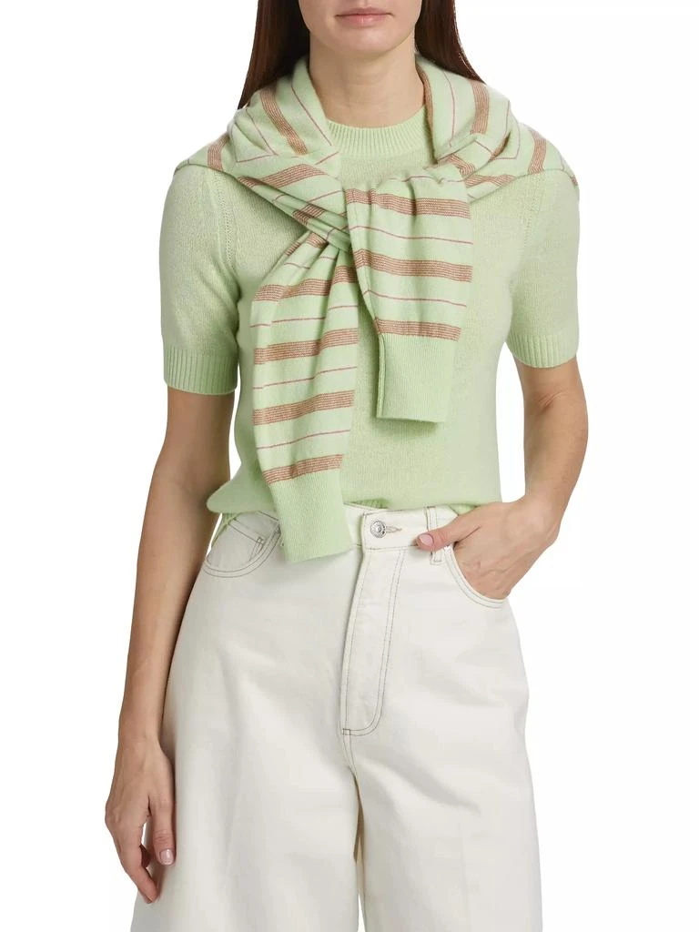 Guest in Residence Sweater Tee Cashmere Crewneck Short-Sleeve Top 3