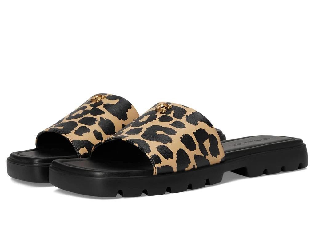 Coach Florence Sandal with Leopard Print 1