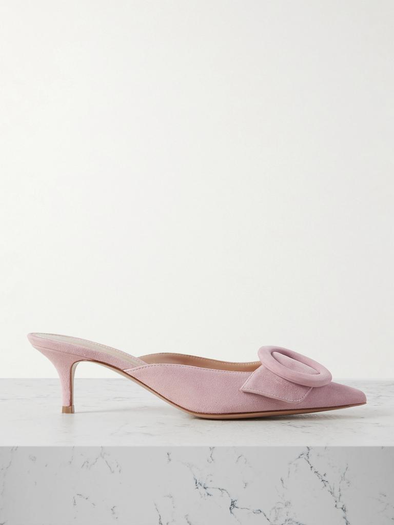 【関税込み】Gianvito Rossi ピンク Portofino 85 ミュール Gianvito Rossi Pink Portofino 85 Mules - Slippers - Compare