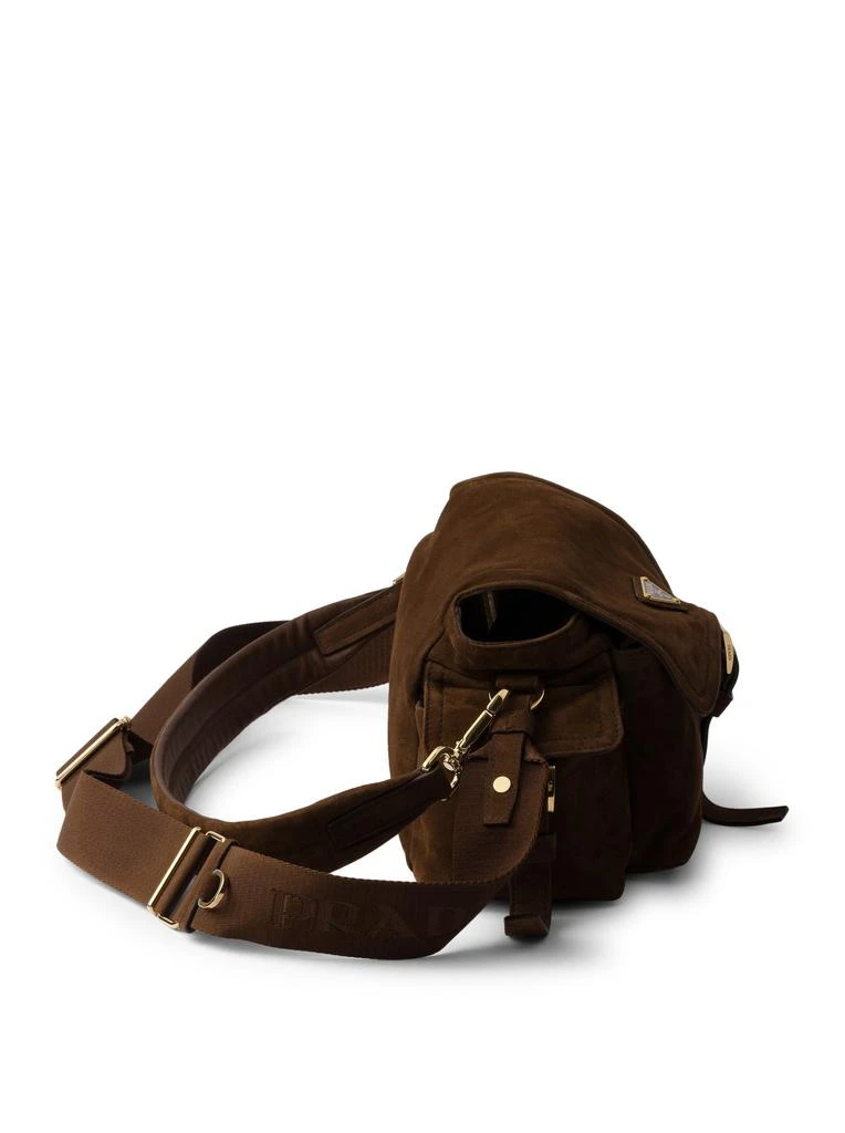 Prada EXPLORE MEDIUM SUEDE SHOULDER BAG 7