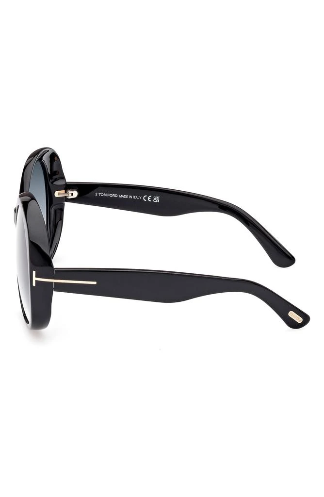 Tom Ford Annabelle 62mm Gradient Oversize Round Sunglasses 7