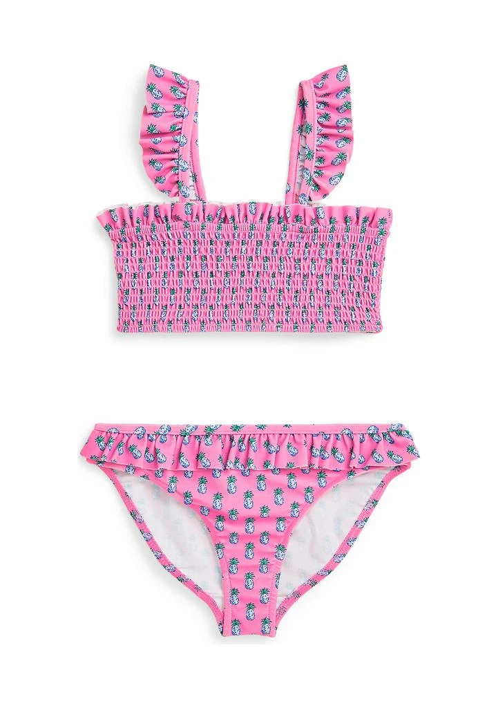 Ralph Lauren Girls 2-6x Pineapple Printed 2 Piece Swimsuit
