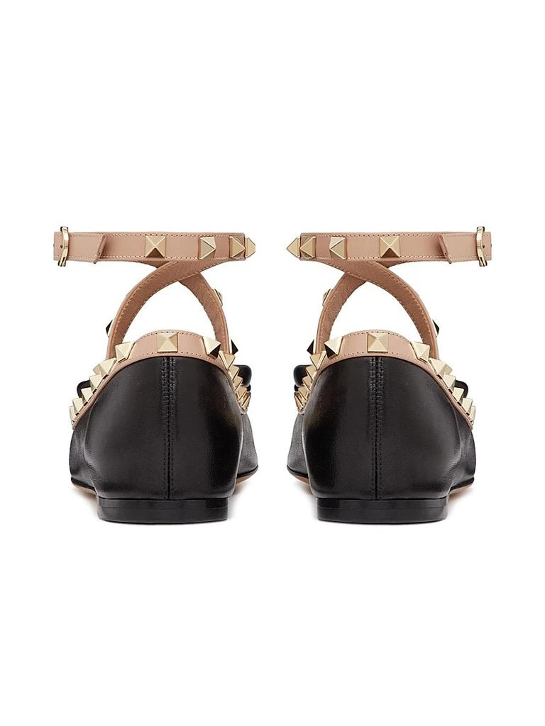 Valentino Rockstud Ballerina Flats In Nappa Leather 3