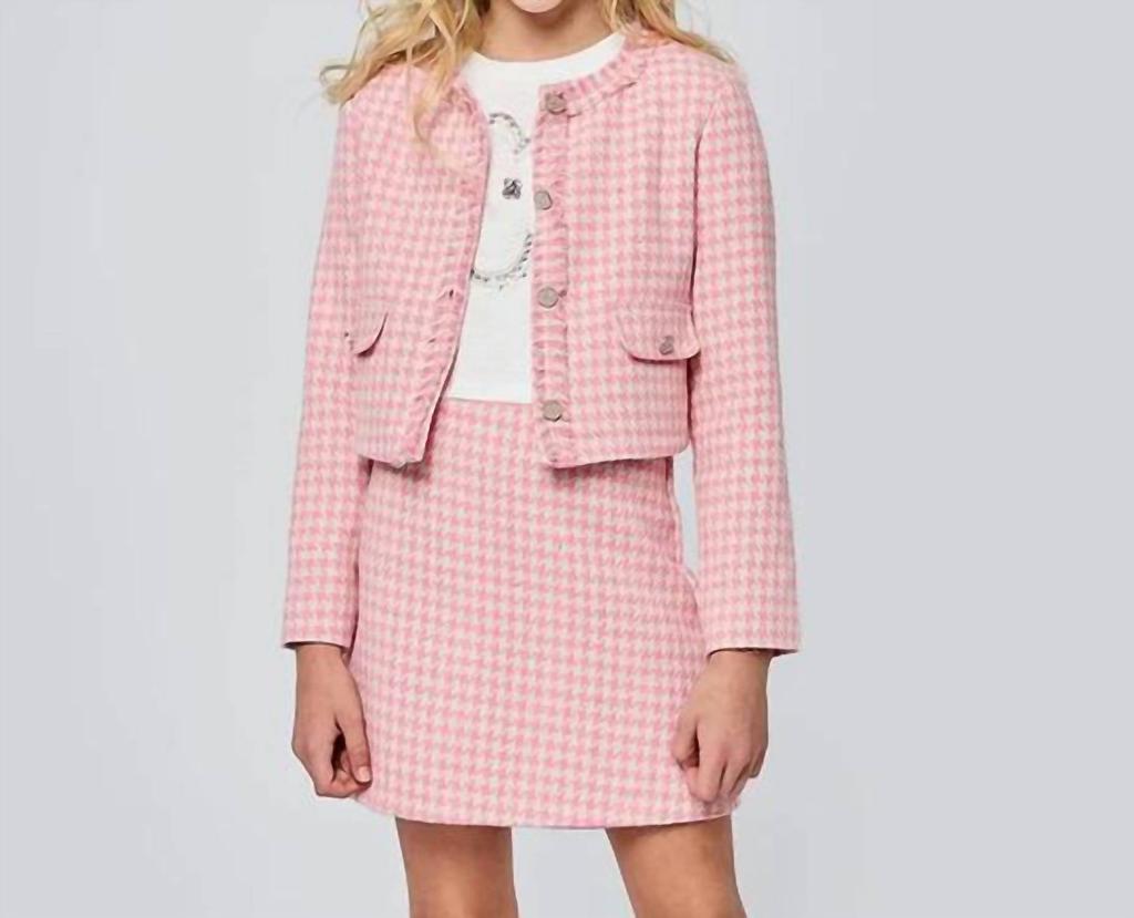 Hannah Banana Girl's Houndstooth Jacket