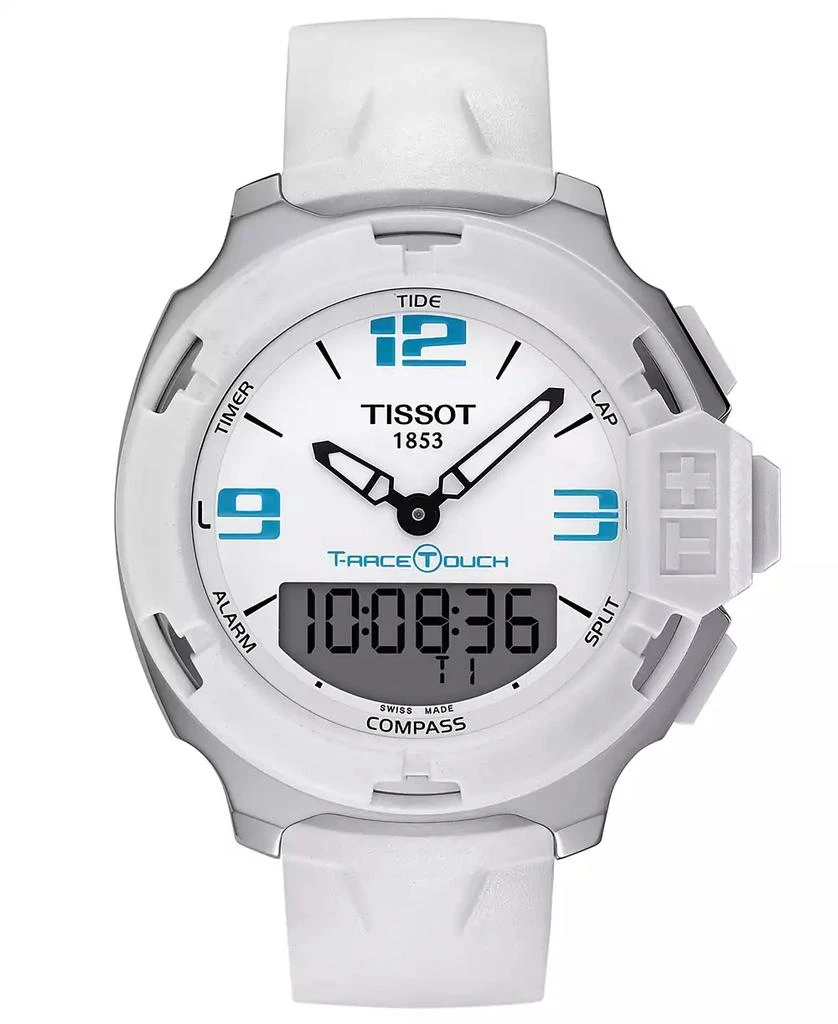 Tissot Watch, Men's Swiss Analog-Digital T-Race Touch White Rubber Strap 42mm T0814201701701 1