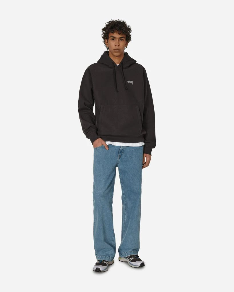 STUSSY Stock Logo Hoodie Washed Black 4