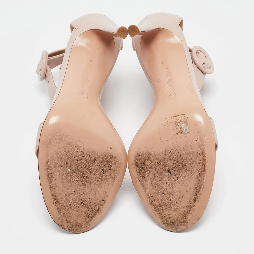 Gianvito Rossi Gianvito Rossi Beige Leather Portofino Ankle Strap Sandals Size 35 6