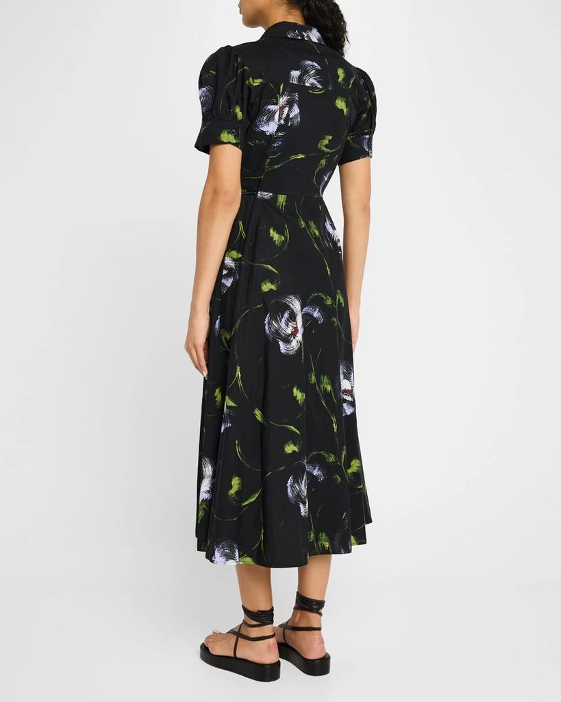 Tanya Taylor Shivon Printed Short-Sleeve Wrap Dress 3
