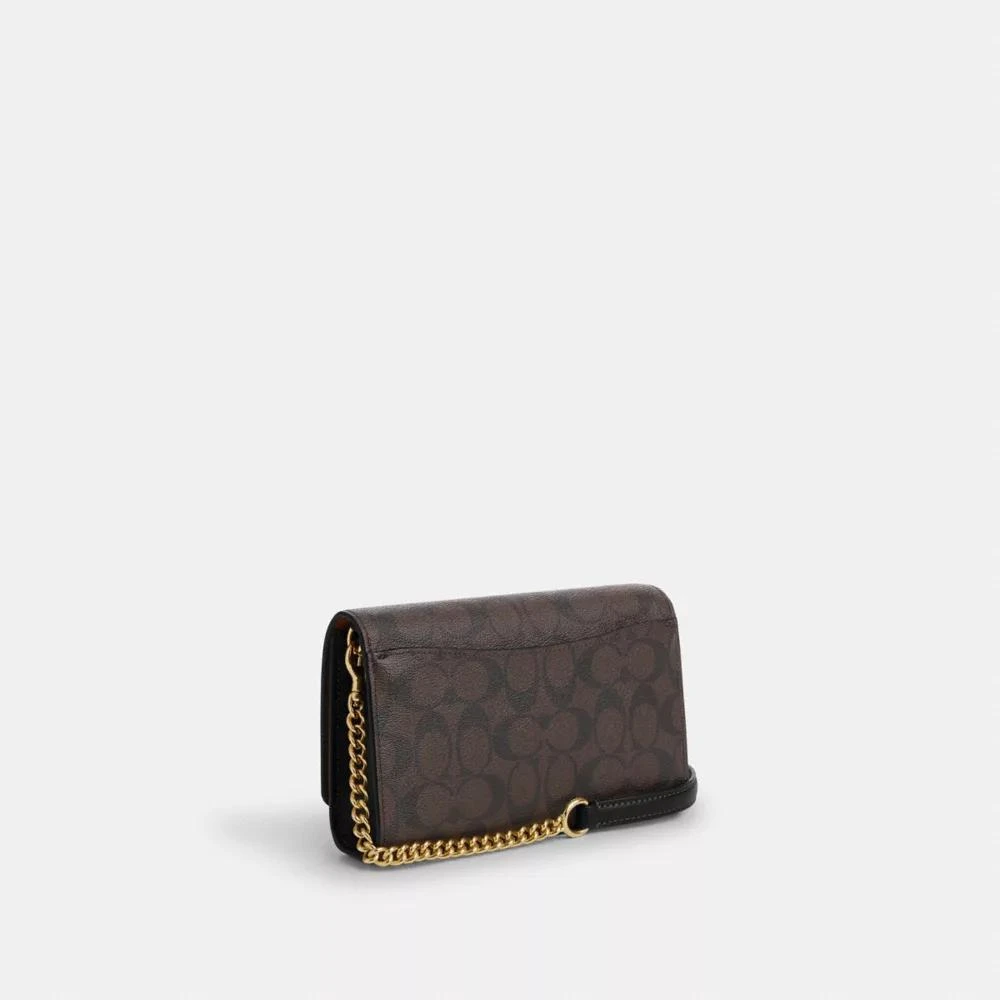 Coach Flap Clutch Crossbody In Signature Canvas 4