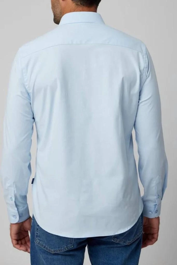STONE ROSE Long Sleeve Dry Touch Shirt In Light Blue 2