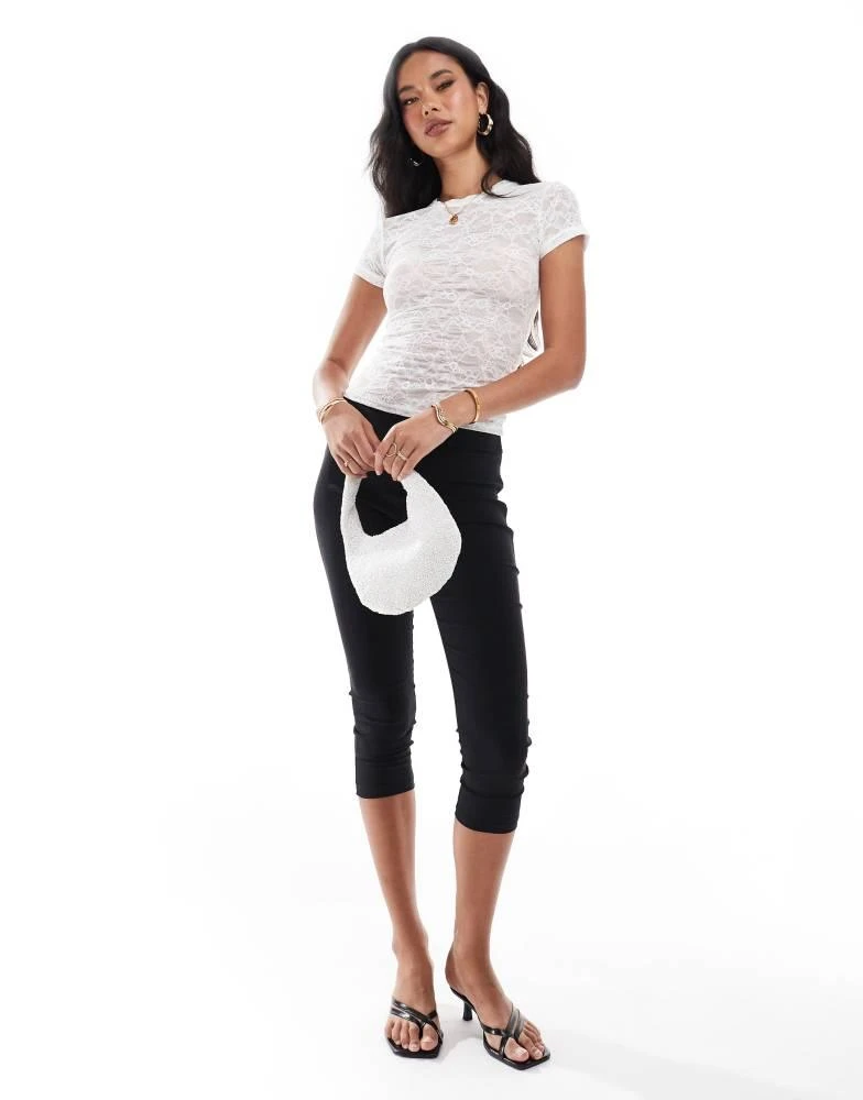 River Island River Island lace detail top in cream 3