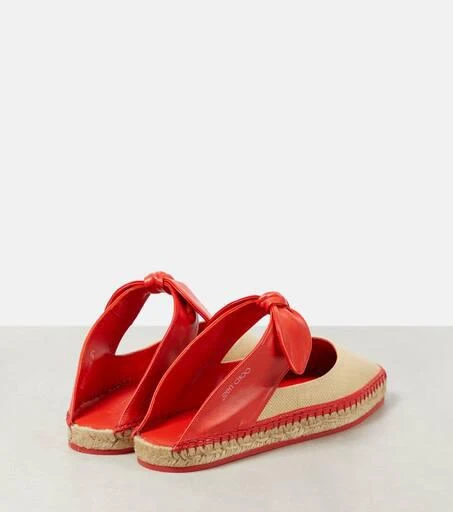 Jimmy Choo Reka leather and raffia espadrilles 3