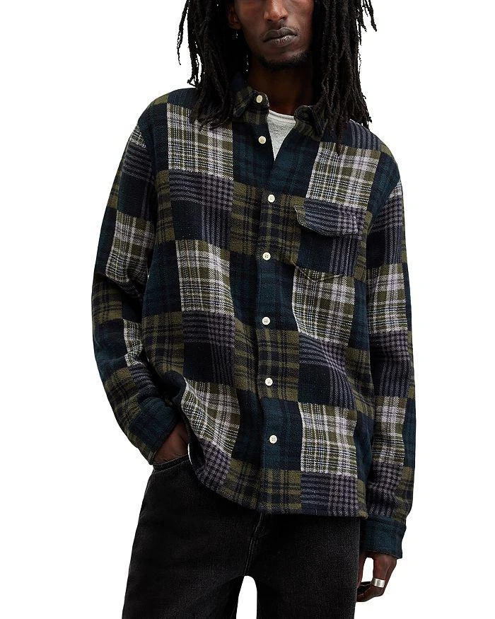 ALL SAINTS Hopton Patchwork Check Overshirt 1
