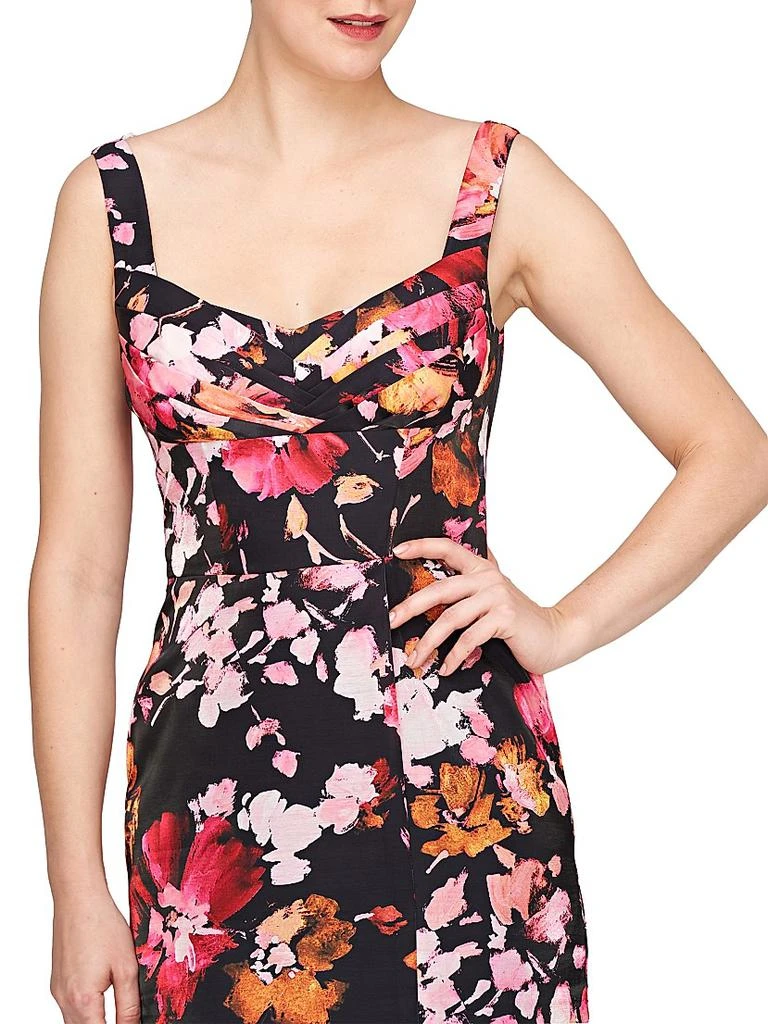 Kay Unger Nicole Floral Organza Column Gown 6