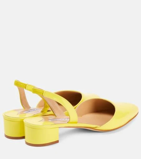 Manolo Blahnik Aspro 30 patent leather slingback pumps 2