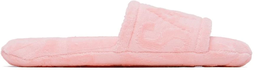 Versace Pink Jacquard Slippers 1