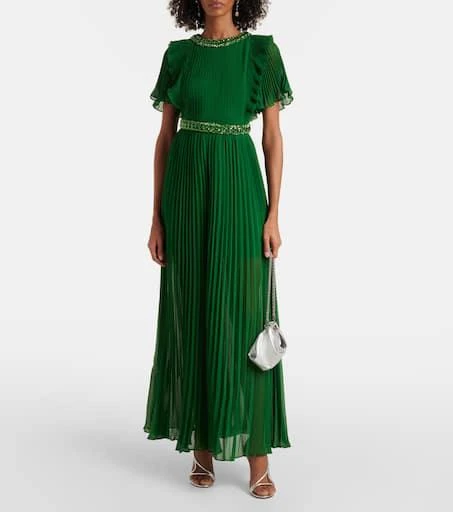 Self Portrait Crystal-embellished ruffled gown 2