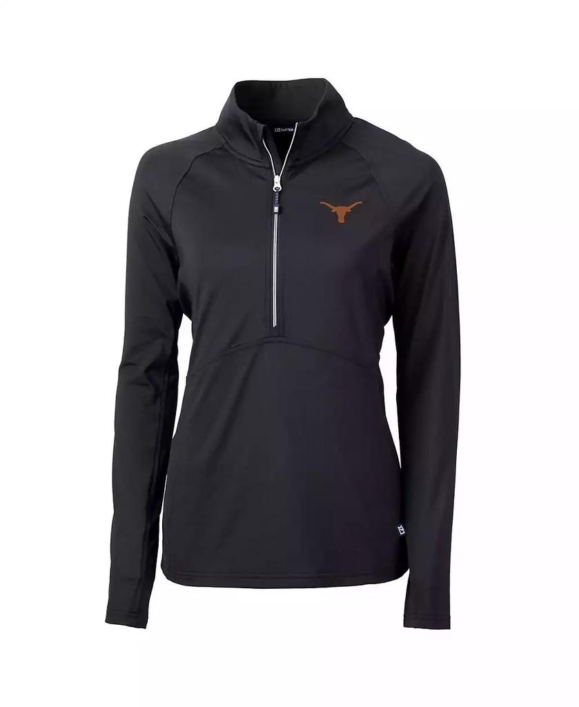 Cutter & Buck Women's Black Texas Longhorns Adapt Eco Knit Half-Zip Pullover Jacket