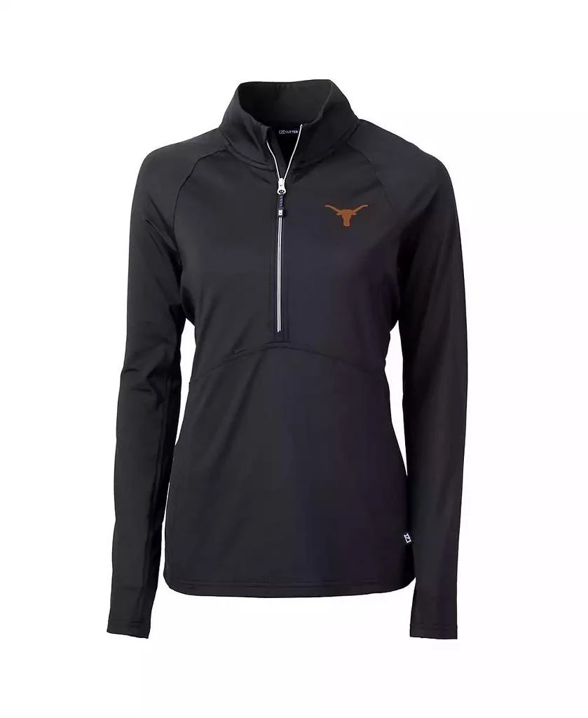Cutter & Buck Women's Black Texas Longhorns Adapt Eco Knit Half-Zip Pullover Jacket 1