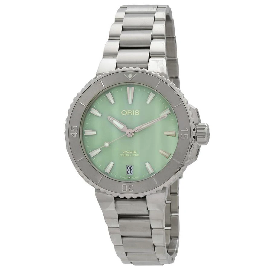 Oris Aquis Automatic 36.5mm Green Dial Watch 01 733 7770 4157-07 8 18 05P 1