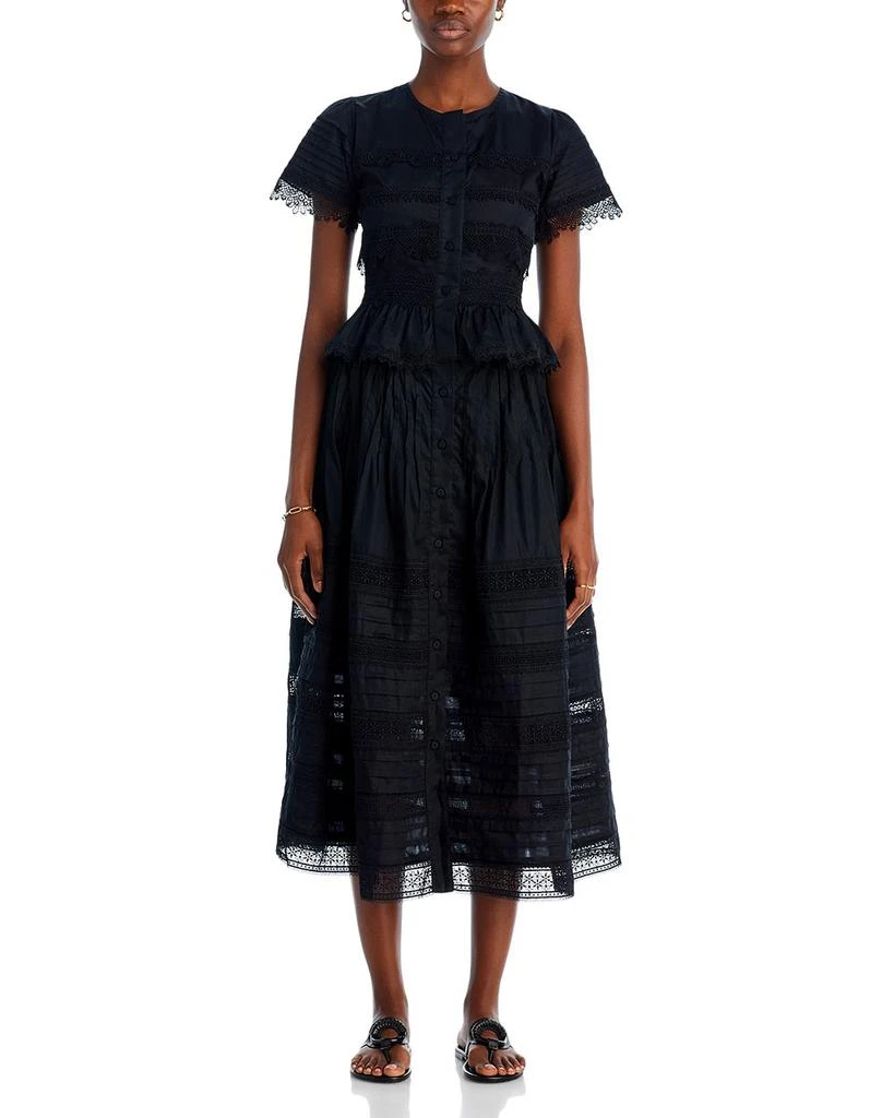 Waimari Camila Tiered Lace Midi Skirt 6