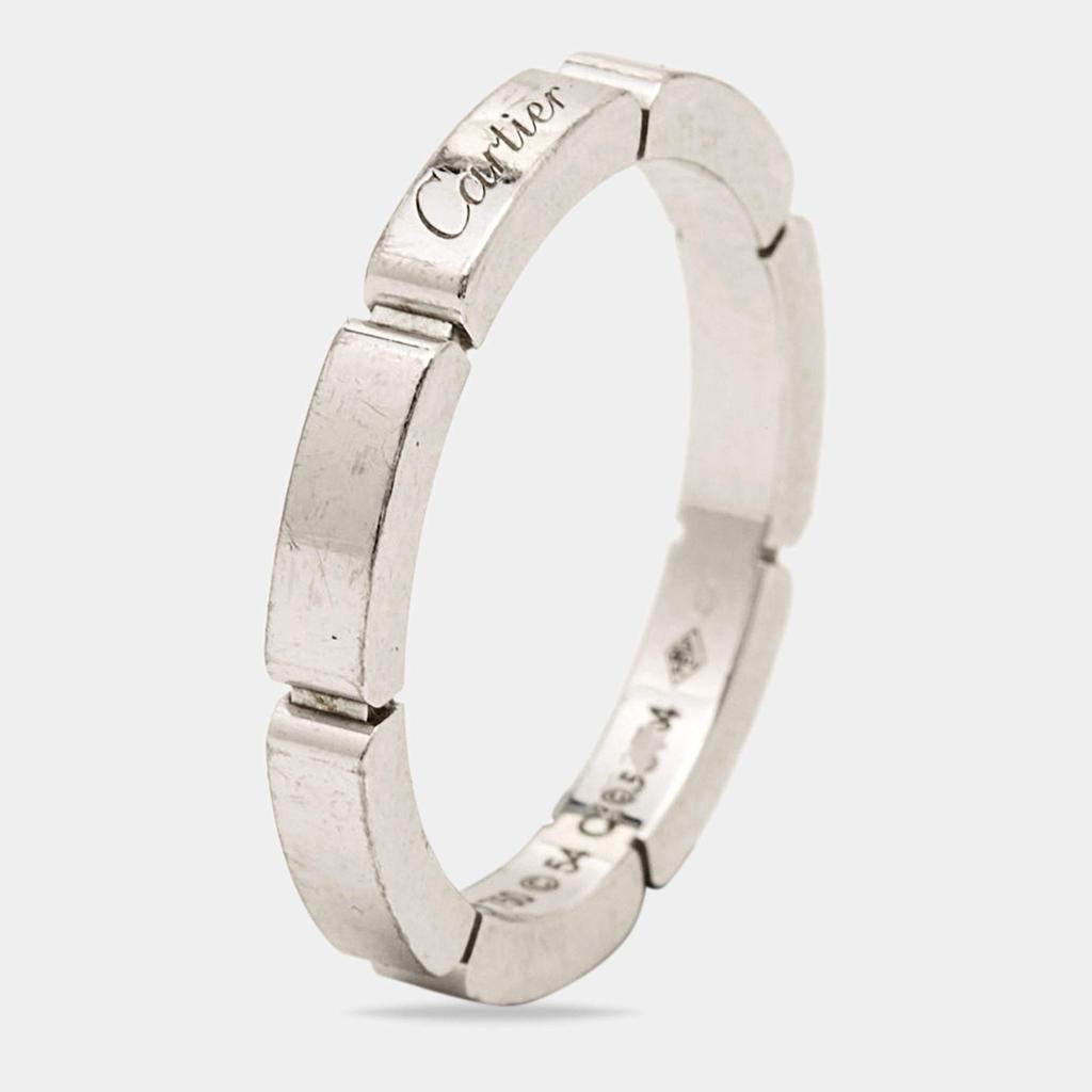 Cartier Cartier Mallion Panthere 18k White Gold Band Ring Size 54