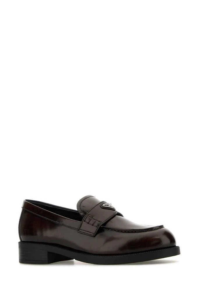 Prada Brown Leather Loafers 2