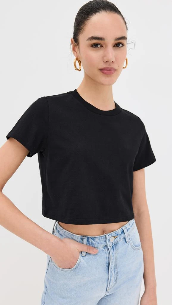 Reformation Cropped Classic Crew Tee 1