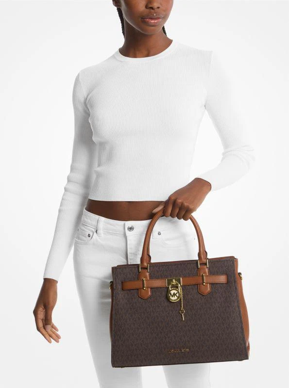 Michael Kors Hamilton Medium Logo Satchel 3