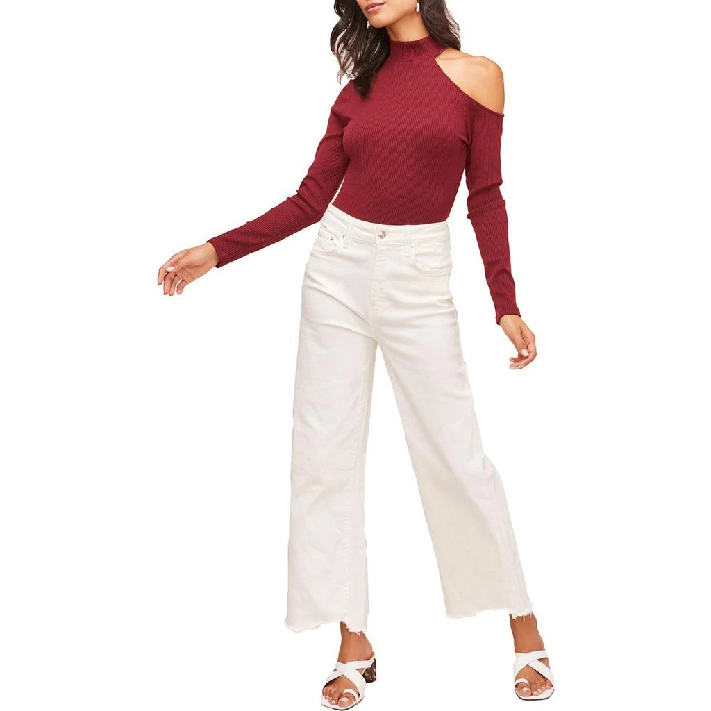 ASTR Junction Womens Cold Shoulder Mock Neck Bodysuit 5